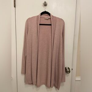 Loft pink open sweater XL